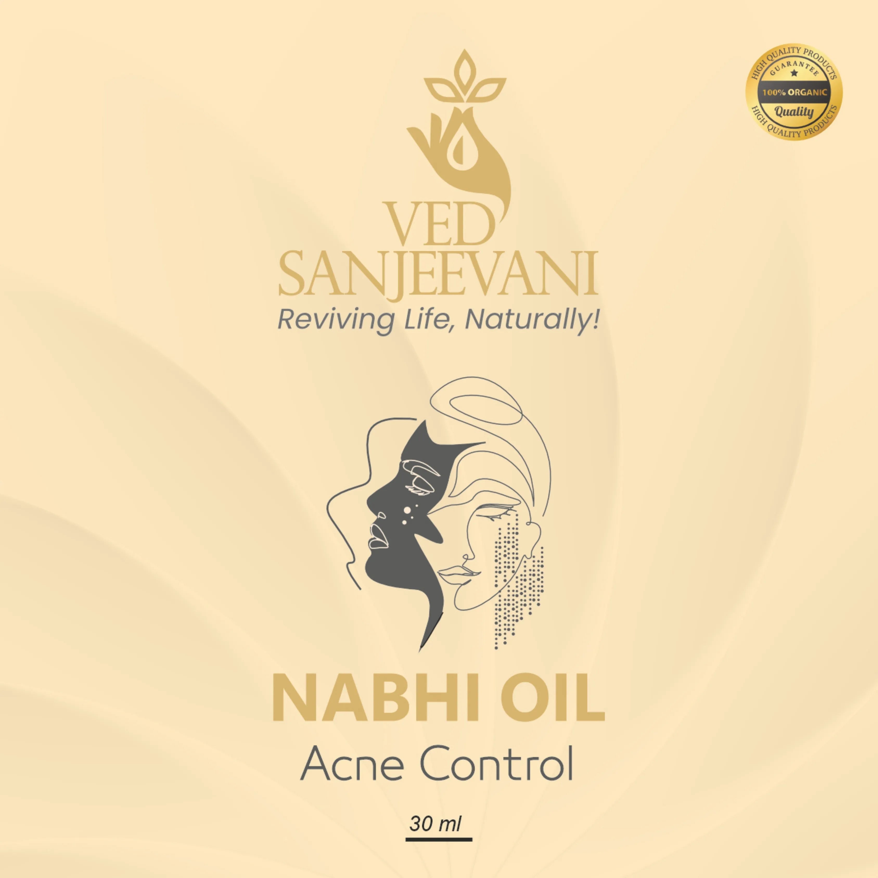 Acne Control Nabhi Oil – Ayurvedic belly button oil for clear skin, acne reduction, and balanced complexion