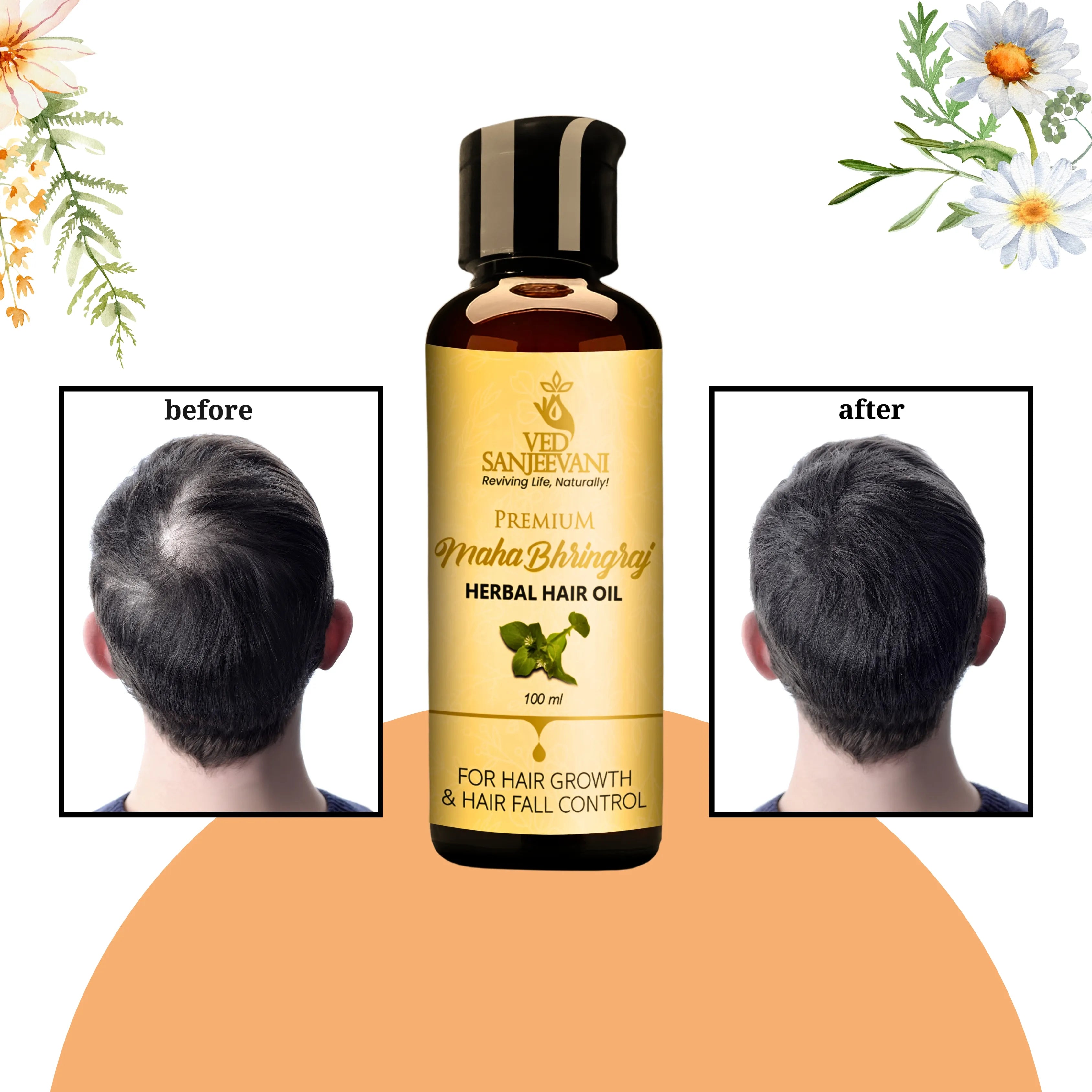 Maha Bhringraj Herbal Hair Oil ā Ayurvedic oil for hair growth, scalp nourishment, and reduced hair fall