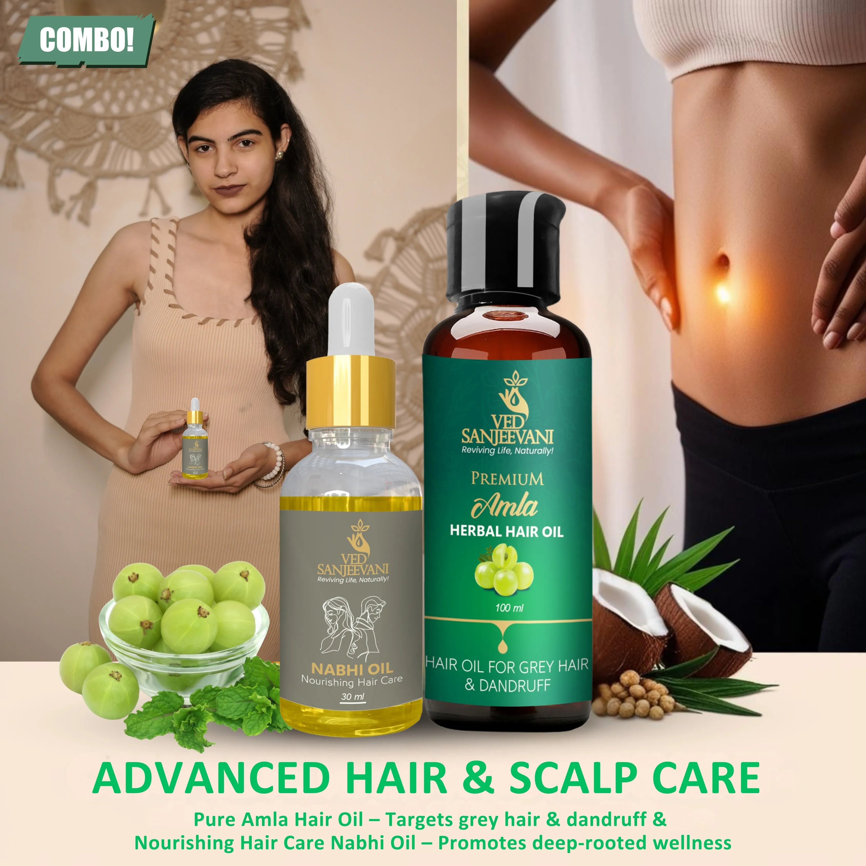 COMBO(Amla Hair oil + Hair Care nabhi oil) - Key Ingredients and Ayurvedic Herbs