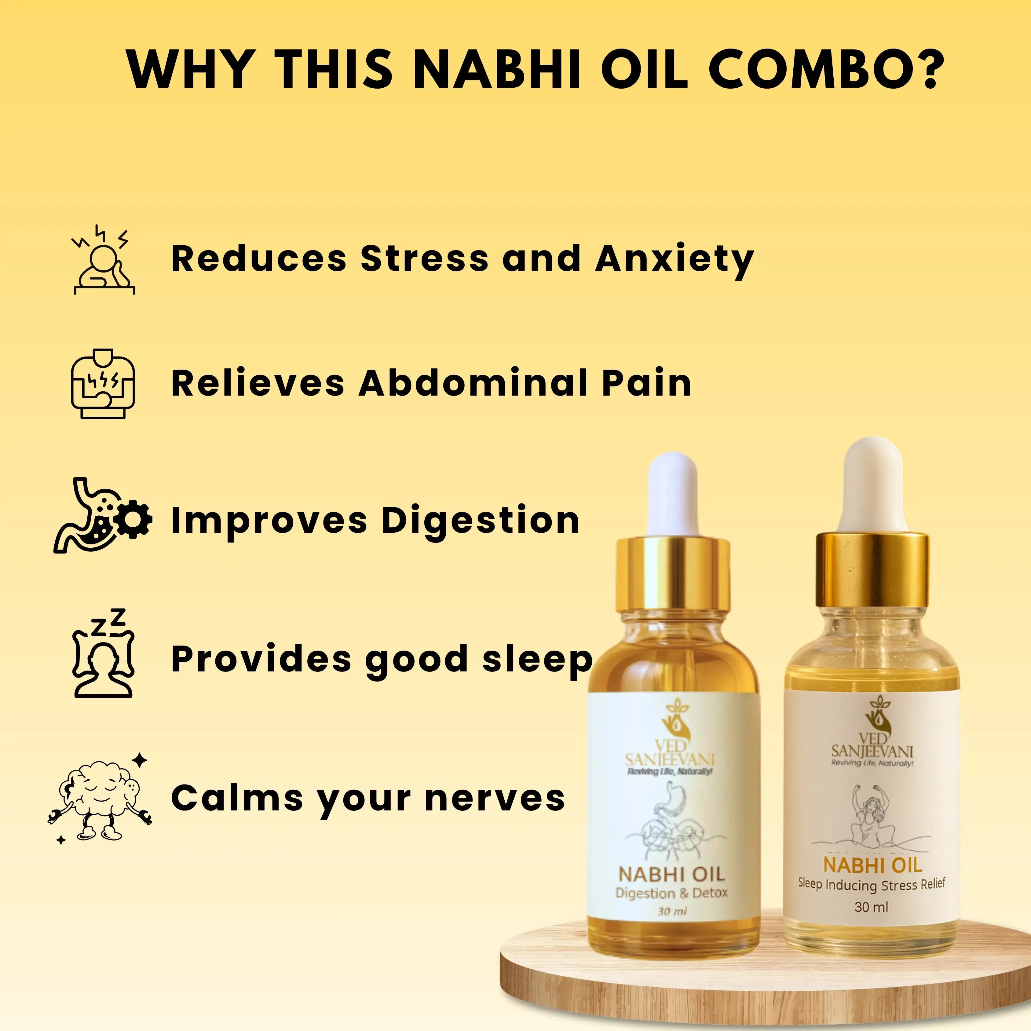 COMBO of Digestion & Sleep – Ayurvedic Nabhi Oils for Gut Health & Deep Relaxation
