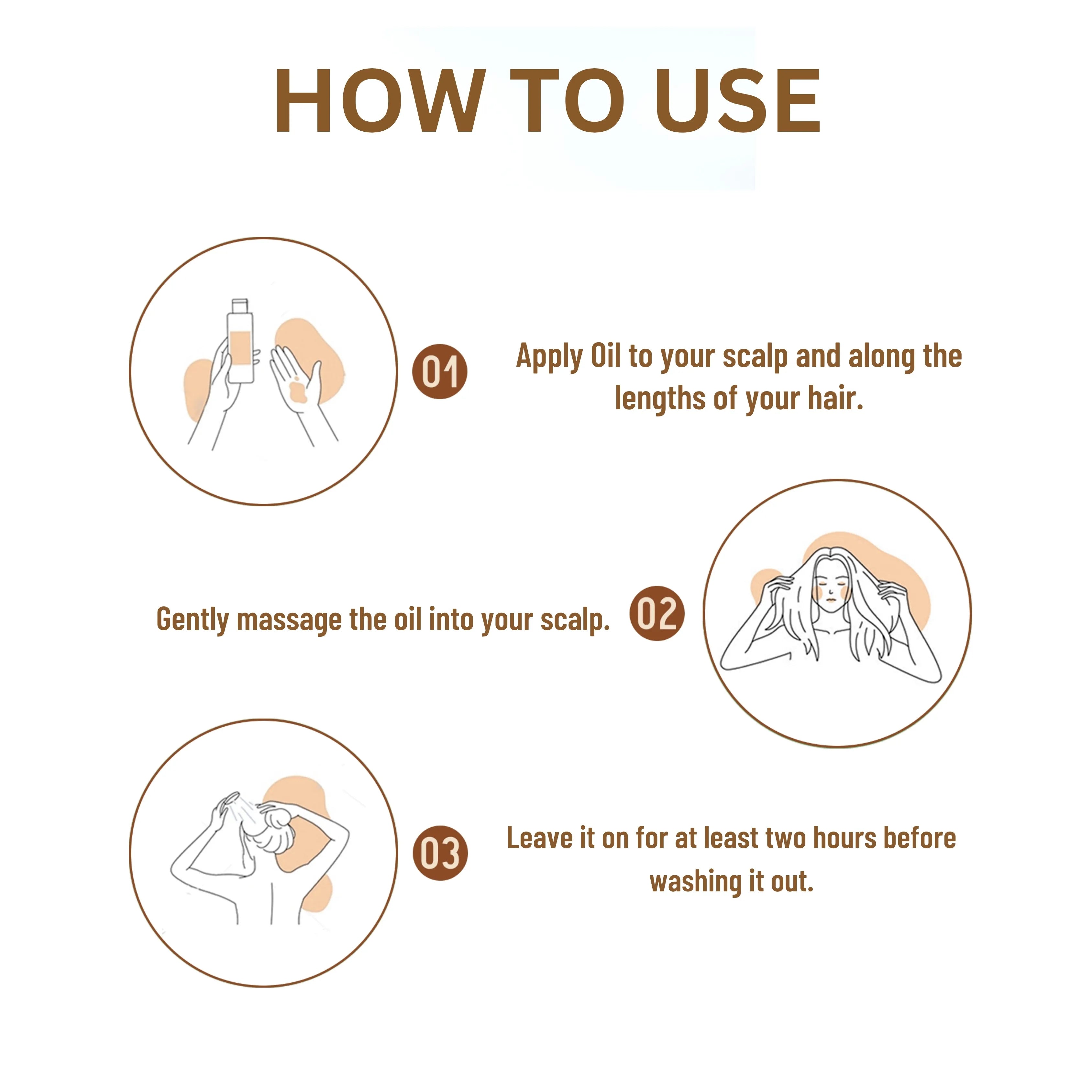 How to use Premium Almond Herbal Hair Oil from roots to hair tips