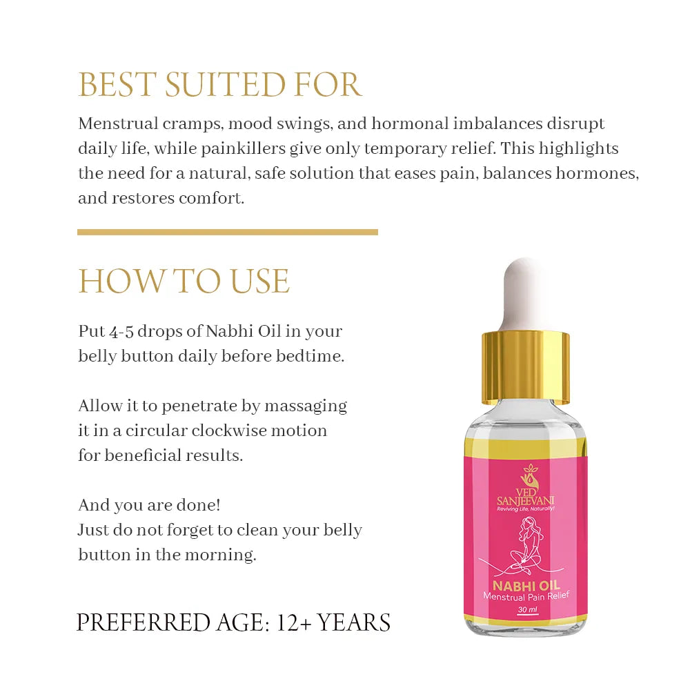 Menstrual Pain Relief Nabhi Oil - Ved Sanjeevani (Image 5)