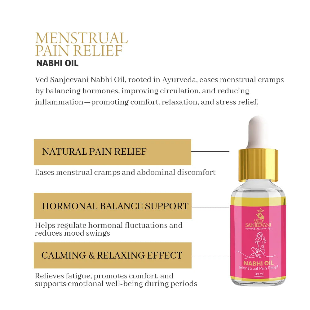 Menstrual Pain Relief Nabhi Oil - How to Use Application Guide