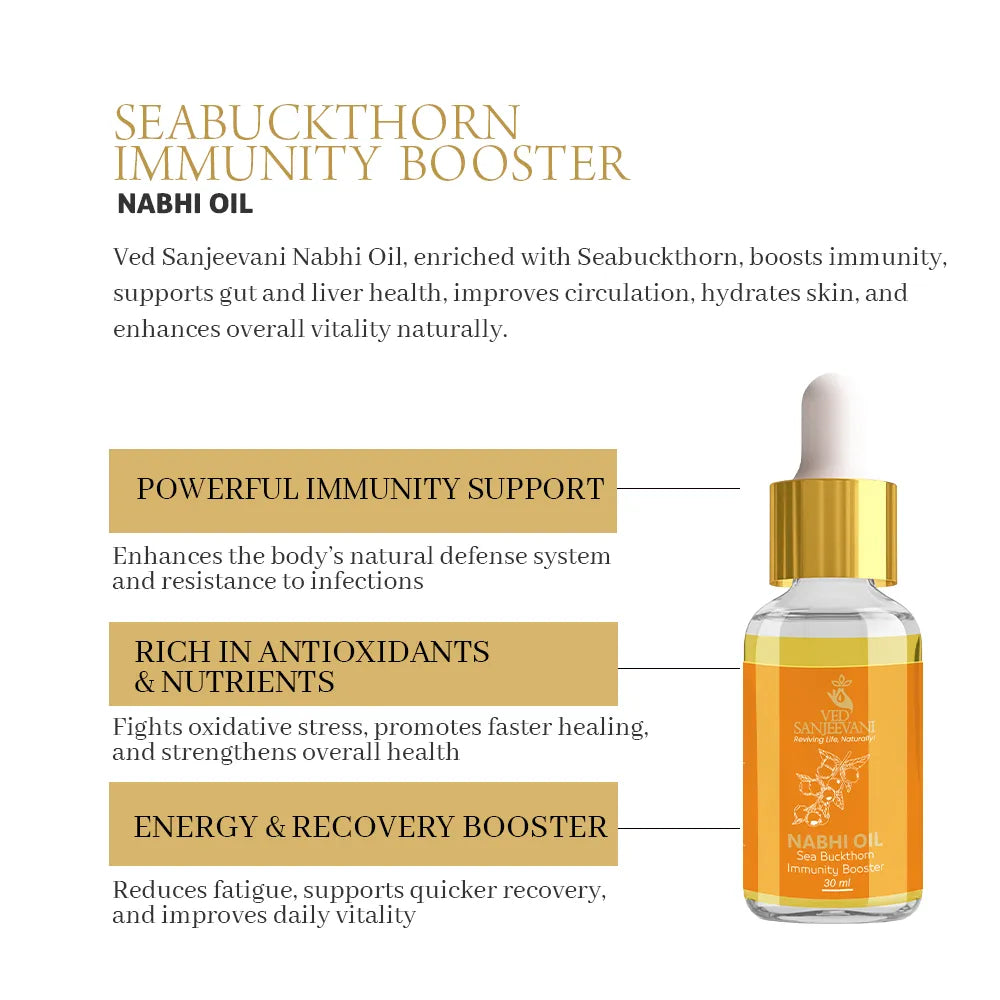 Sea Buckthorn Immunity Booster Nabhi Oil - How to Use Application Guide