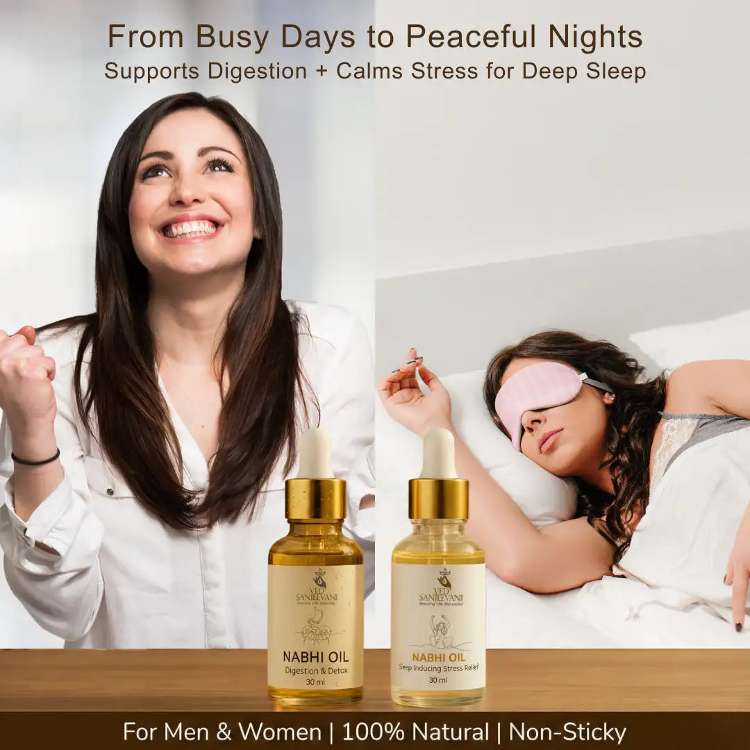 Ved Sanjeevani 30-Day Digestion Detox & Sleep Inducing Nabhi Wellness Program | Ayurvedic Nabhi Oil Combo - Product Benefits and Ingredients