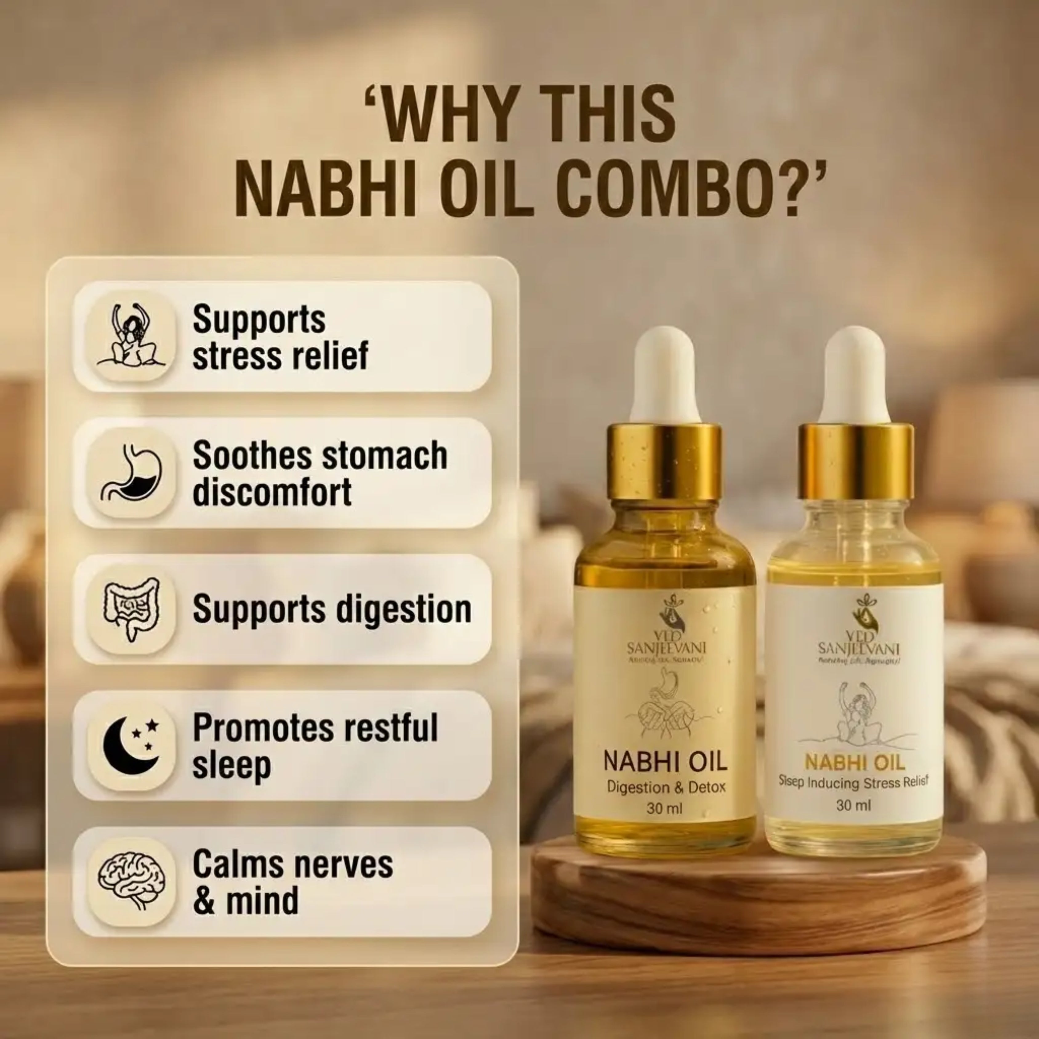 Ved Sanjeevani 30-Day Digestion Detox & Sleep Inducing Nabhi Wellness Program | Ayurvedic Nabhi Oil Combo - Ved Sanjeevani (Image 7)
