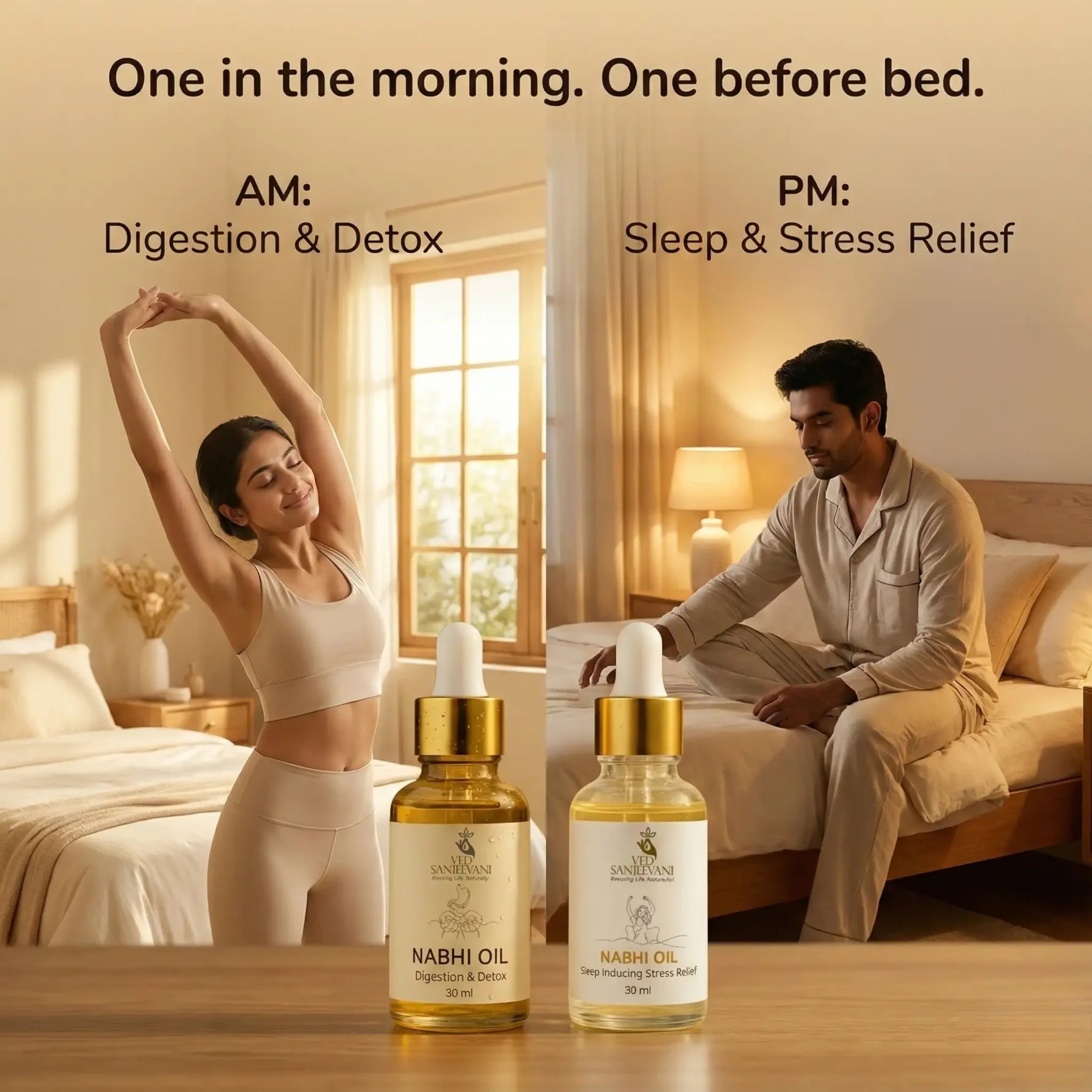 Ved Sanjeevani 30-Day Digestion Detox & Sleep Inducing Nabhi Wellness Program | Ayurvedic Nabhi Oil Combo - Ved Sanjeevani (Image 6)