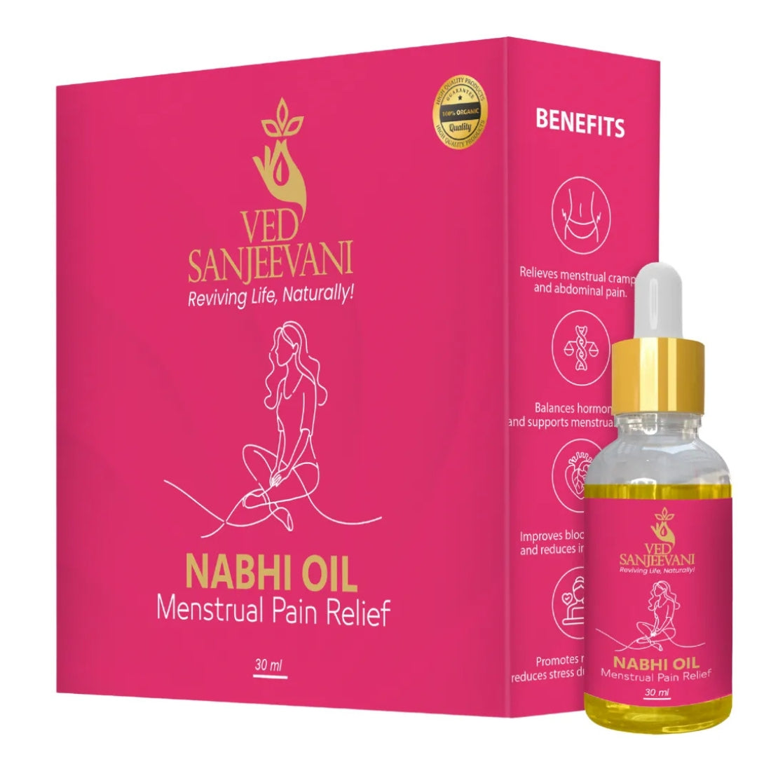 Menstrual Pain Relief Nabhi Oil - Ved Sanjeevani Ayurvedic Product