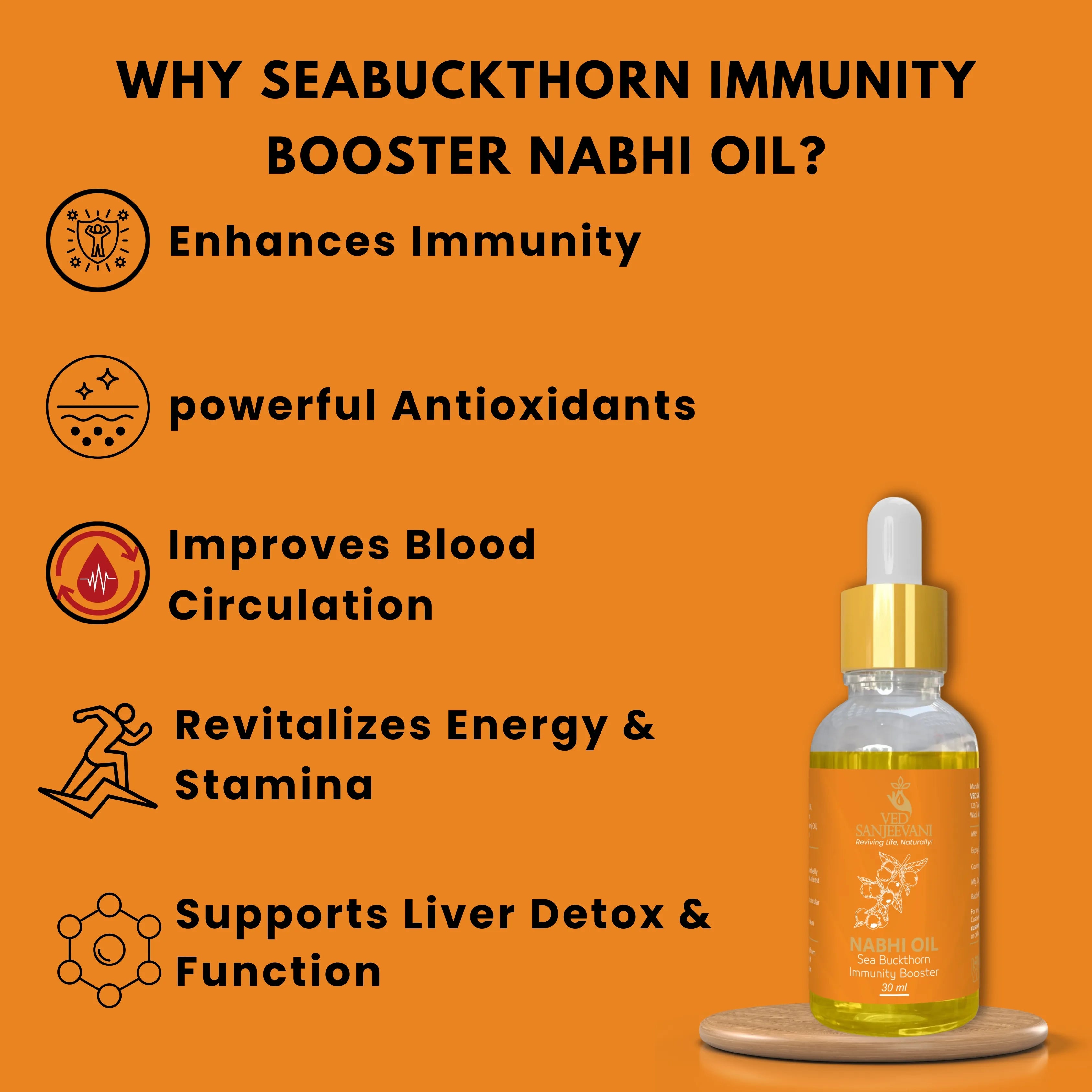 Seabuckthorn Immunity Booster Nabhi Oil – Ayurvedic belly button oil for natural immunity and wellness