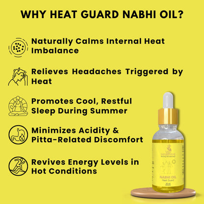 Heat Guard Nabhi Oil – Cooling Ayurvedic belly button oil for body temperature balance and relief