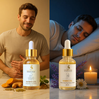 COMBO of Digestion &amp; Sleep – Ayurvedic Nabhi Oils for Gut Health &amp; Deep Relaxation