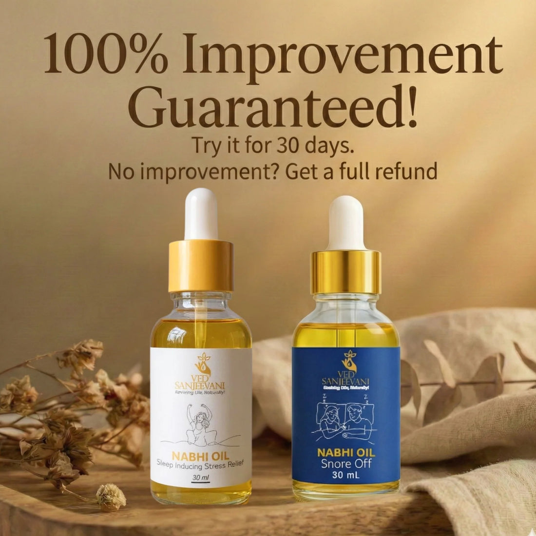 Ved Sanjeevani 30-Day Snore Off &amp; Sleep Inducing Nabhi Oil Program