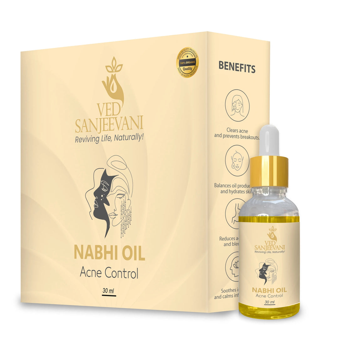 Acne Control Nabhi Oil – Ayurvedic belly button oil for clear skin, acne reduction, and balanced complexion