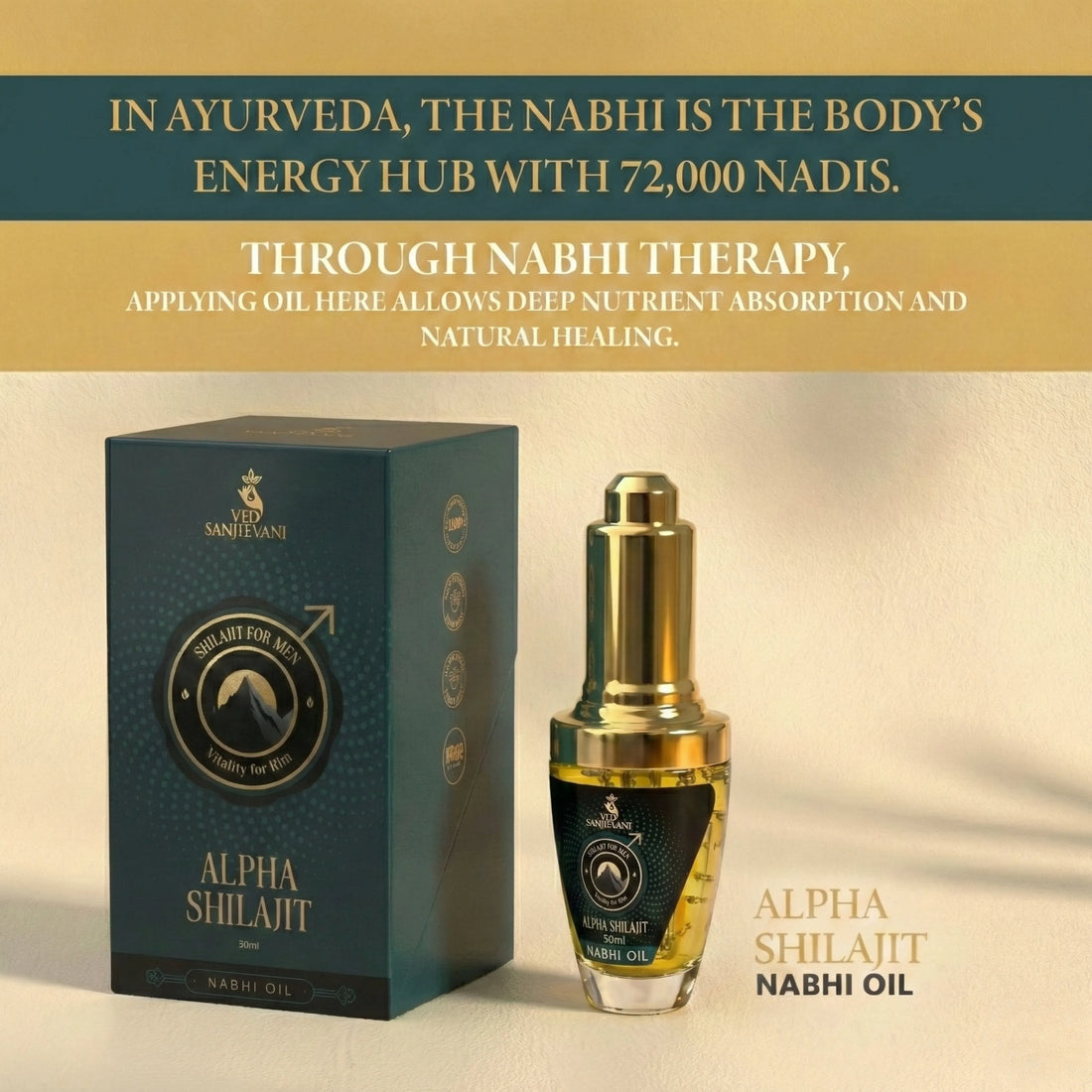 Alpha Shilajit Nabhi Oil for Men - Product Benefits and Ingredients
