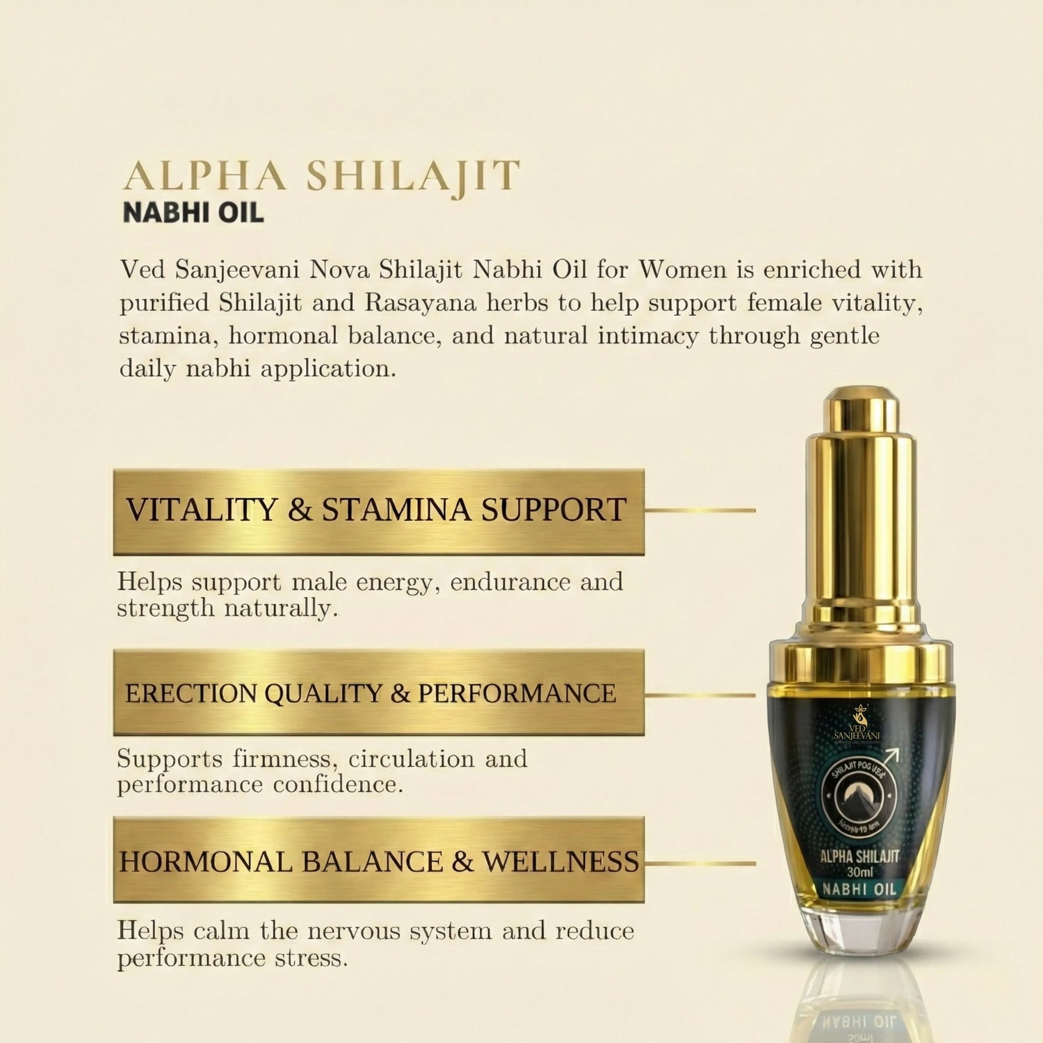 Alpha Shilajit Nabhi Oil for Men