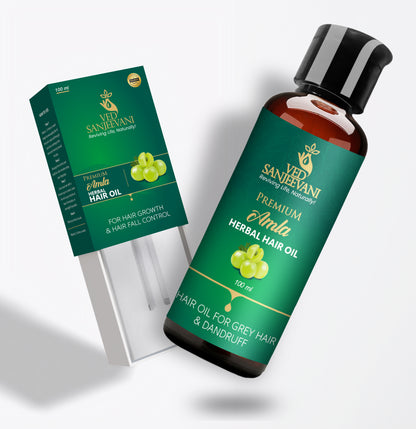 Premium Amla Herbal Hair Oil for stronger and healthier looking hair