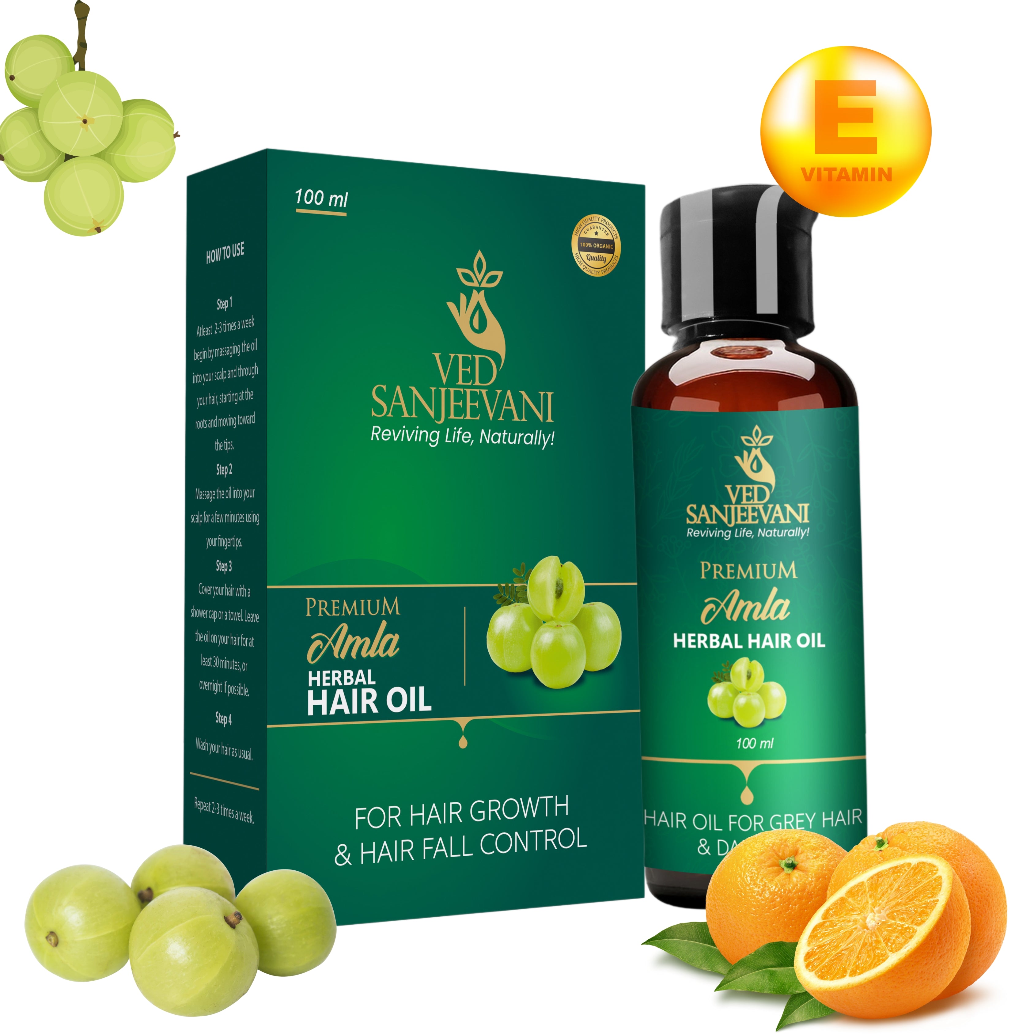Premium Amla Herbal Hair Oil for stronger and healthier looking hair