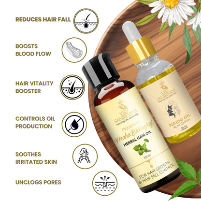 COMBO(Maha Bhringraj Hair Oil + Acne Control Nabhi Oil)