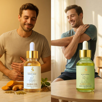 COMBO of Digestion &amp; Joint Care – Ayurvedic Nabhi Oils for Gut Health, Detox &amp; Joint Pain Relief