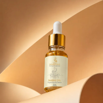 Digestion &amp; Detox Nabhi Oil 10ml for bloating, acidity and gut health Ayurvedic belly button oil