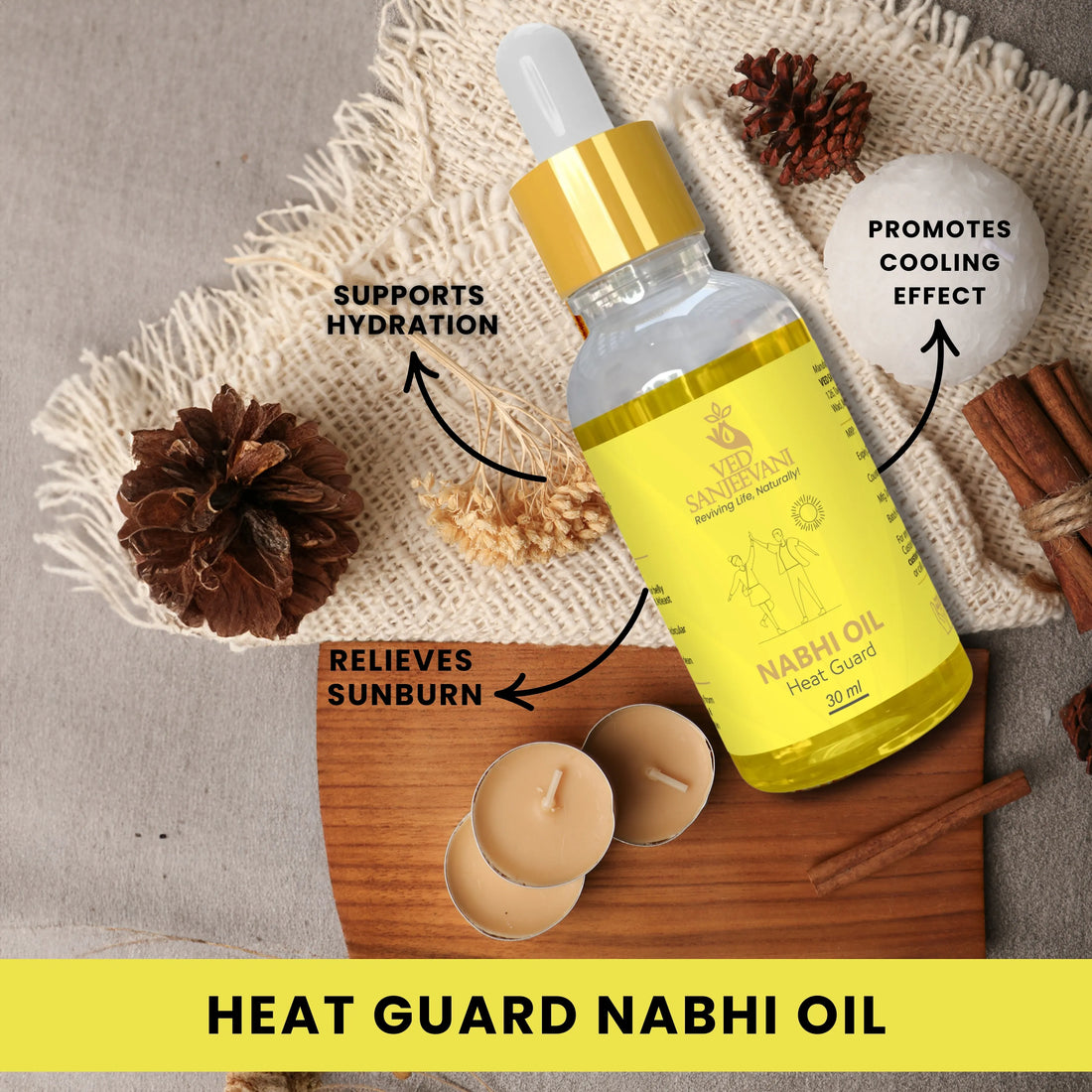 Heat Guard Nabhi Oil – Cooling Ayurvedic belly button oil for body temperature balance and relief