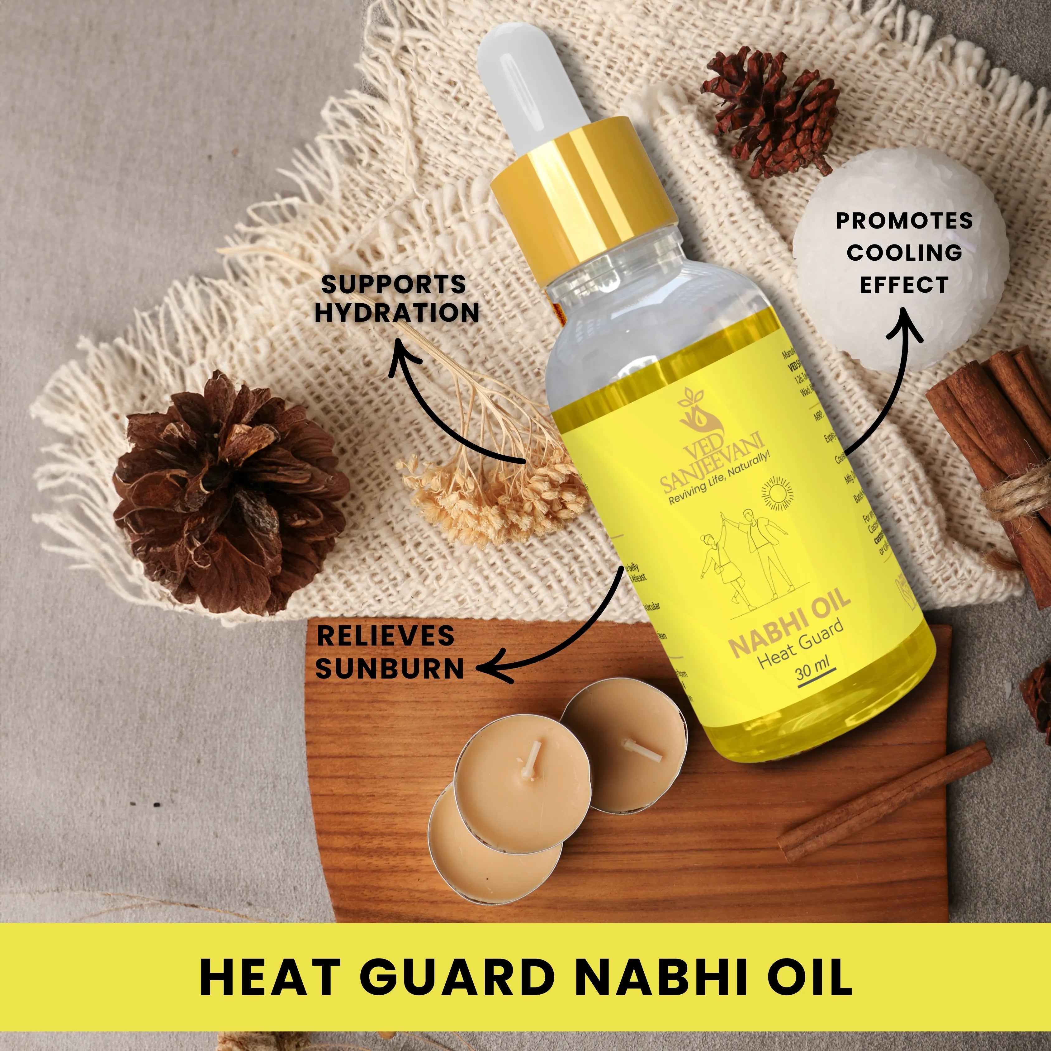 Heat Guard Nabhi Oil – Cooling Ayurvedic belly button oil for body temperature balance and relief