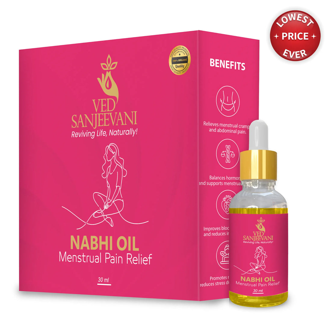 Menstrual Pain Relief Nabhi Oil - Ved Sanjeevani Ayurvedic Product