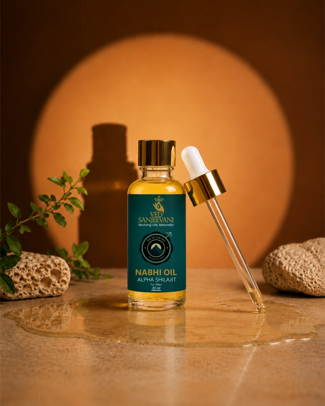 Alpha Shilajit Nabhi Oil for Men