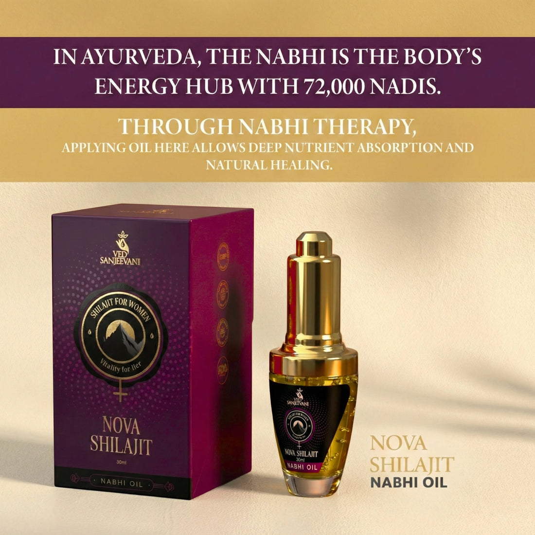 Nova Shilajit Nabhi Oil for Women - Product Benefits and Ingredients