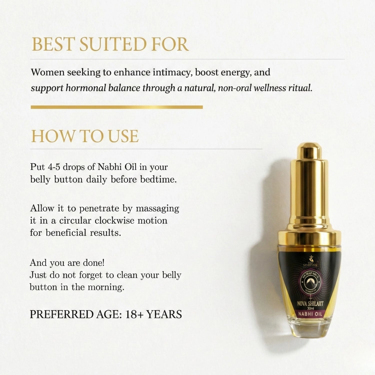 Nova Shilajit Nabhi Oil for Women