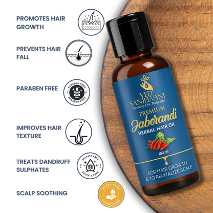 Premium Jaborandi Herbal Hair Oil for healthy, nourished and visibly stronger hair