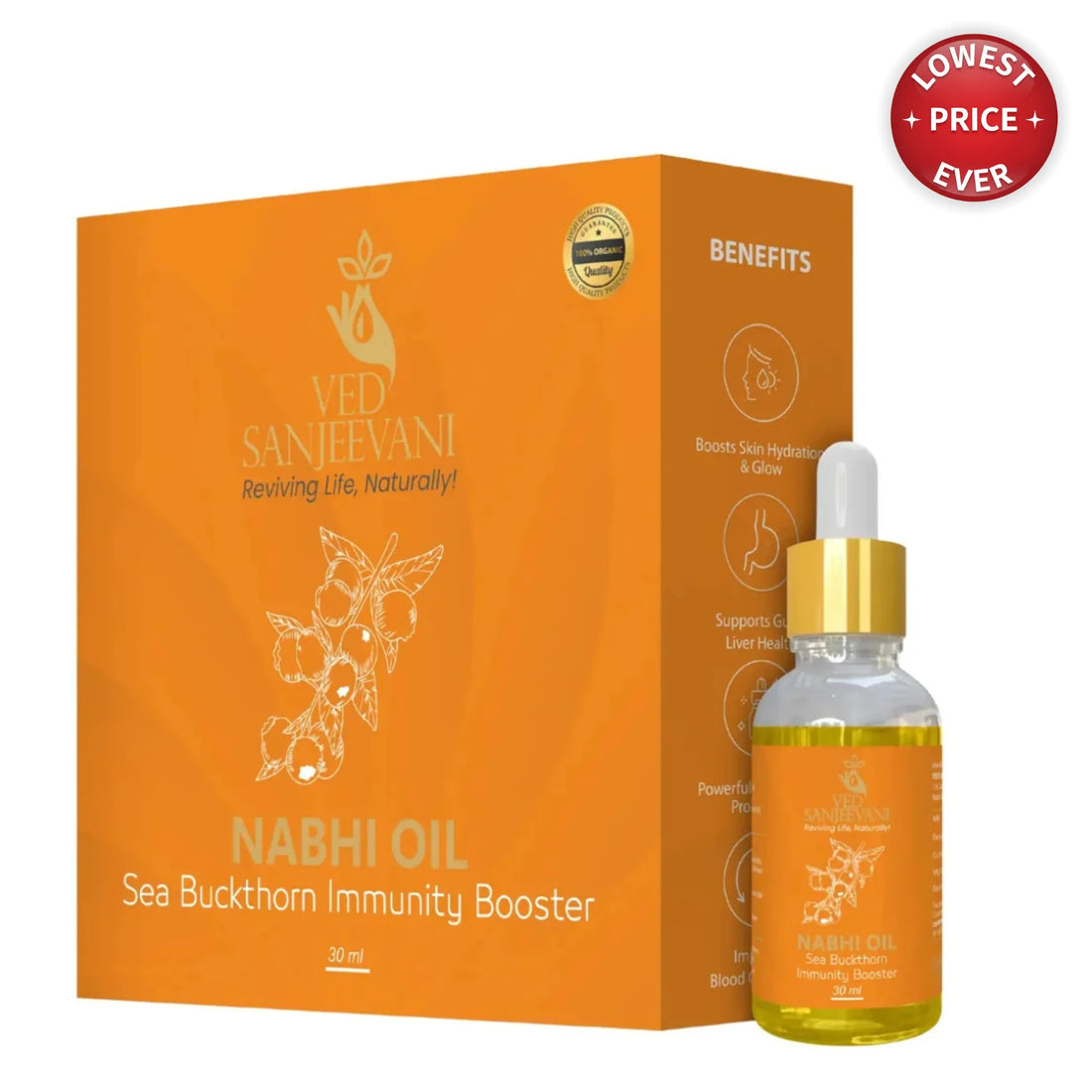 Sea Buckthorn Immunity Booster Nabhi Oil - Ved Sanjeevani Ayurvedic Product