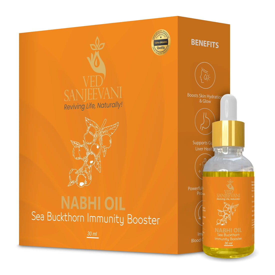 Seabuckthorn Immunity Booster Nabhi Oil – Ayurvedic belly button oil for natural immunity and wellness