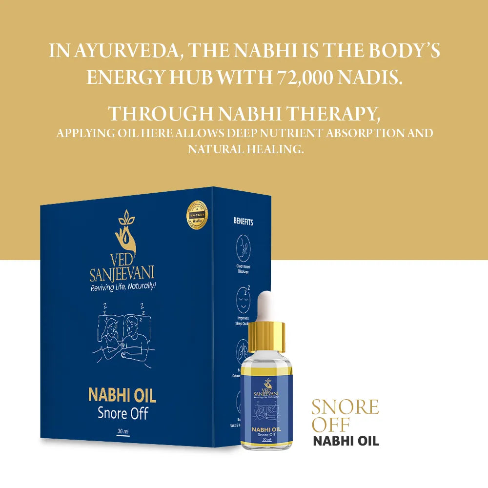 Snore-Off Nabhi Oil – Natural Snoring Relief Oil – Ved Sanjeevani
