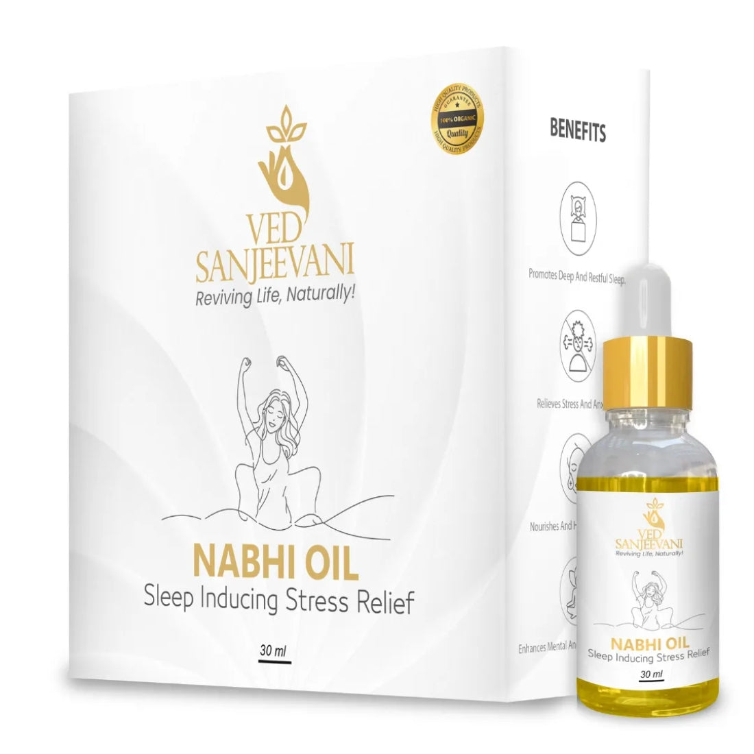 Sleep Inducing Stress Relief Nabhi Oil - Ved Sanjeevani Ayurvedic Product