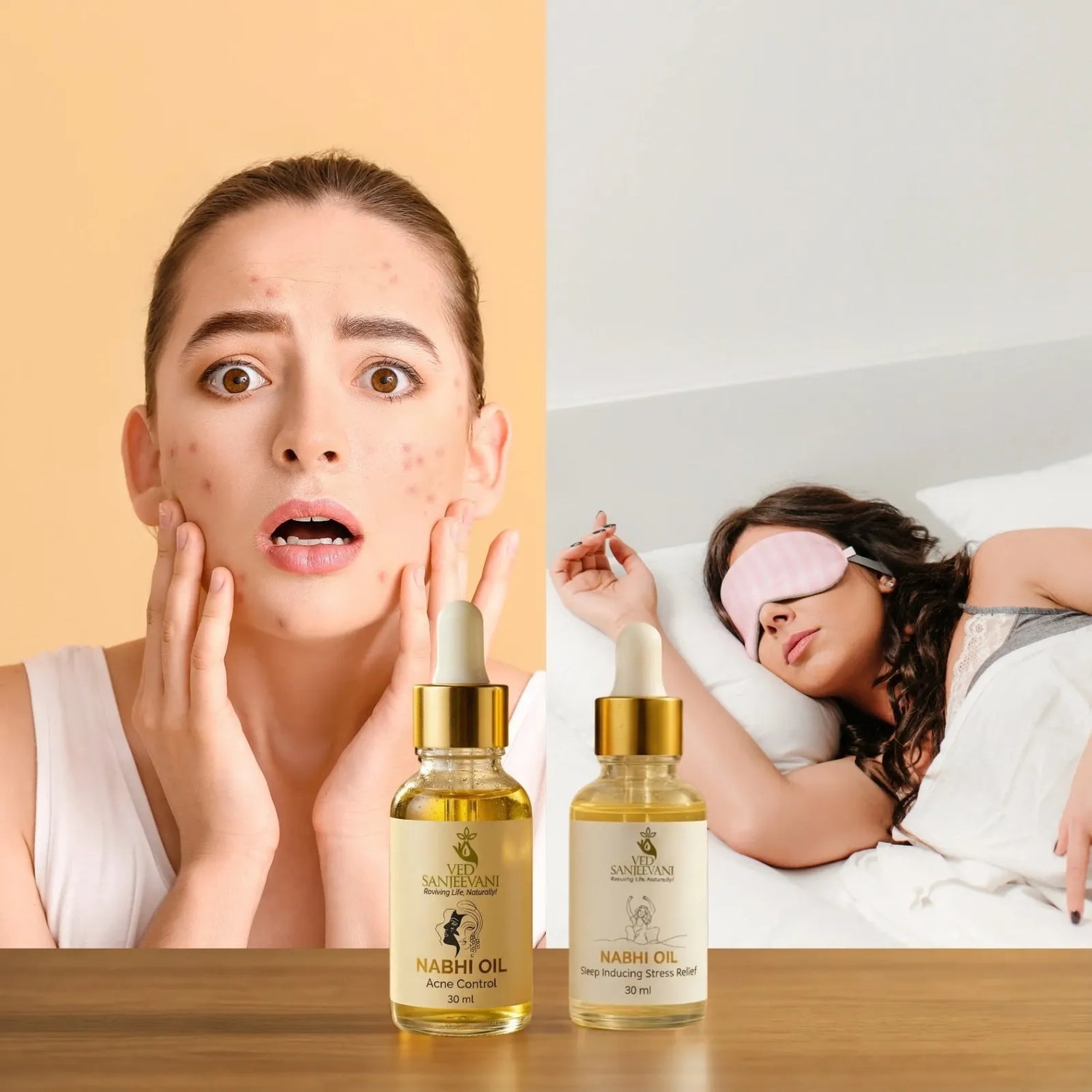 COMBO – Sleep Inducing &amp; Acne Control Nabhi Oils