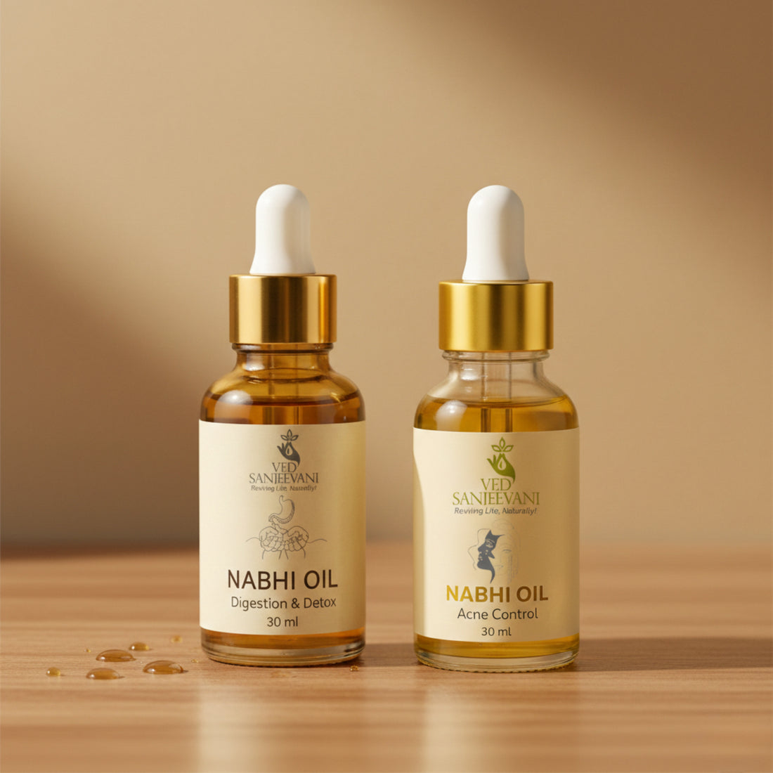 COMBO (Digestion &amp; Detox + Acne Control Nabhi Oil) - Ved Sanjeevani Ayurvedic Product