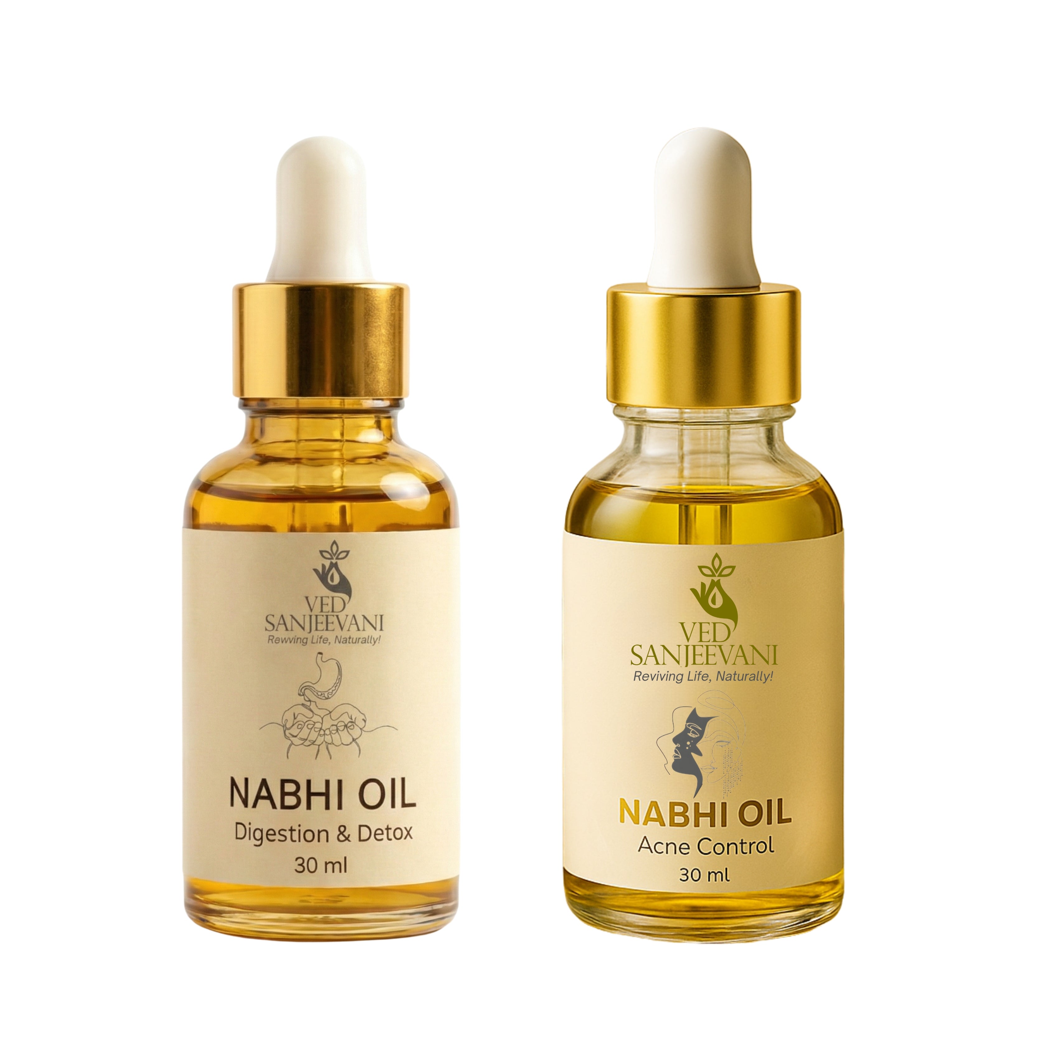 COMBO (Digestion &amp; Detox + Acne Control Nabhi Oil) - Key Ingredients and Ayurvedic Herbs