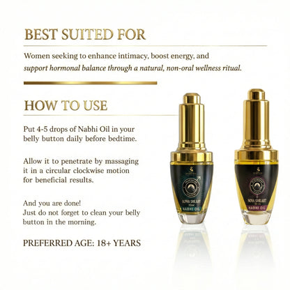 Shilajit Nabhi Oil DUO for Men and Women | Ayurvedic Navel Oil Combo for Strength &amp; Vitality - Key Ayurvedic Ingredients