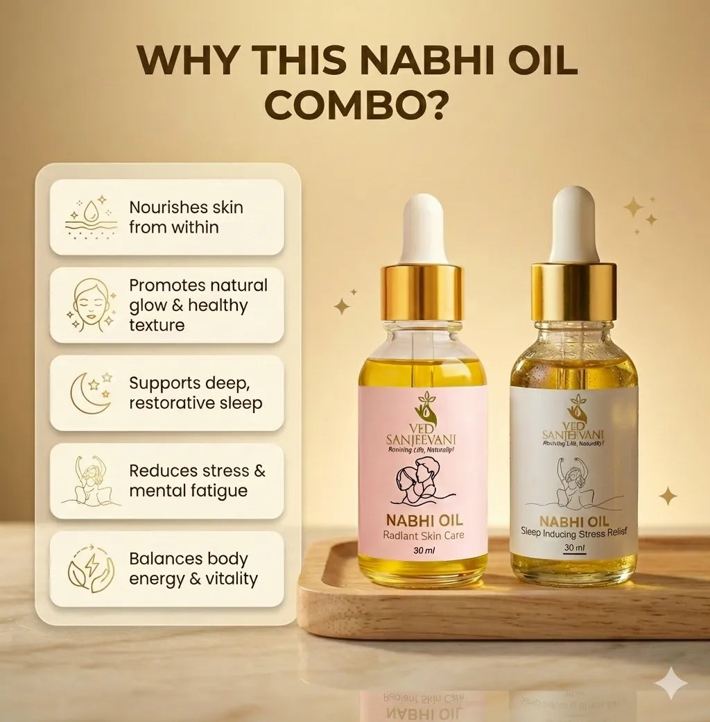 COMBO of Sleep Inducing &amp; Radiant Skin Care – Ayurvedic Nabhi Oils for Restful Sleep, Calm &amp; Glowing Skin - Product Benefits and Ingredients