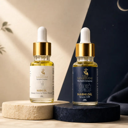 COMBO of Sleep Inducing &amp; Snore Off – Ayurvedic Nabhi Oils for Restful Sleep, Calm &amp; Breathing Support - Ved Sanjeevani Ayurvedic Product
