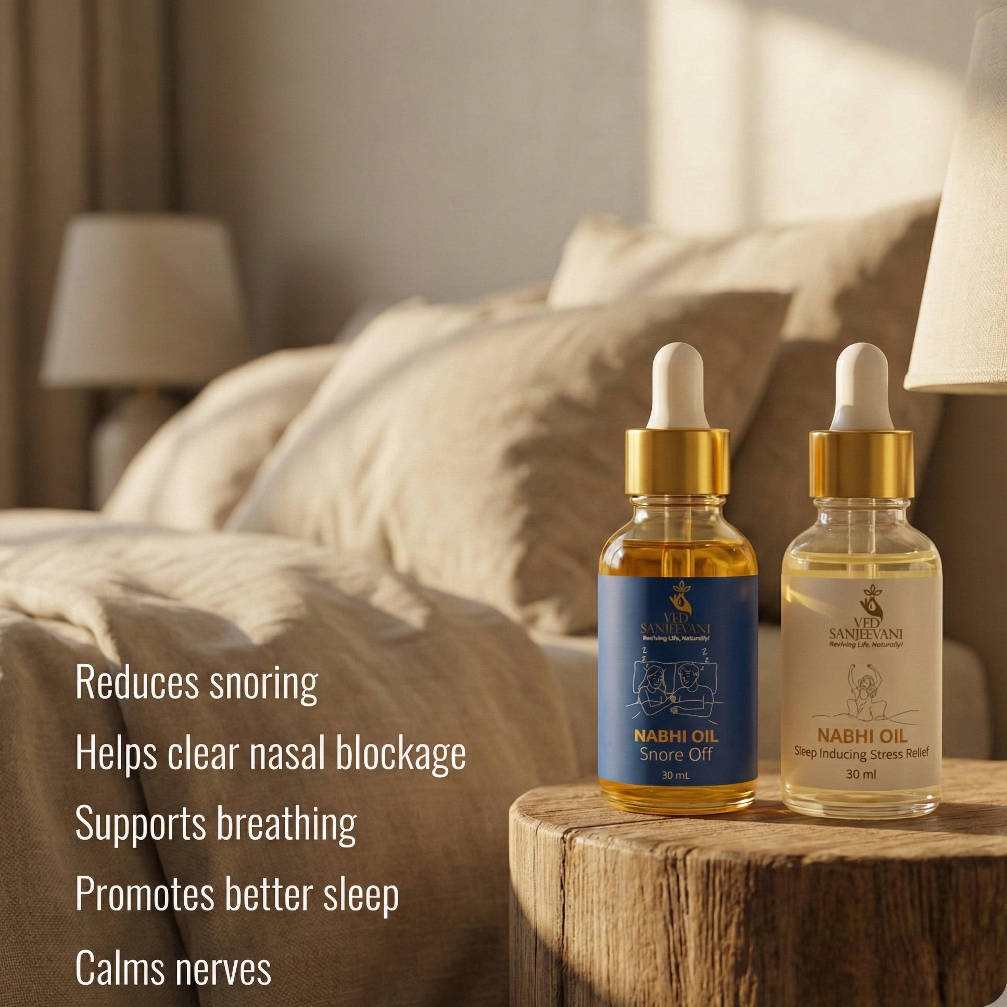 COMBO of Sleep Inducing & Snore Off – Ayurvedic Nabhi Oils for Restful ...