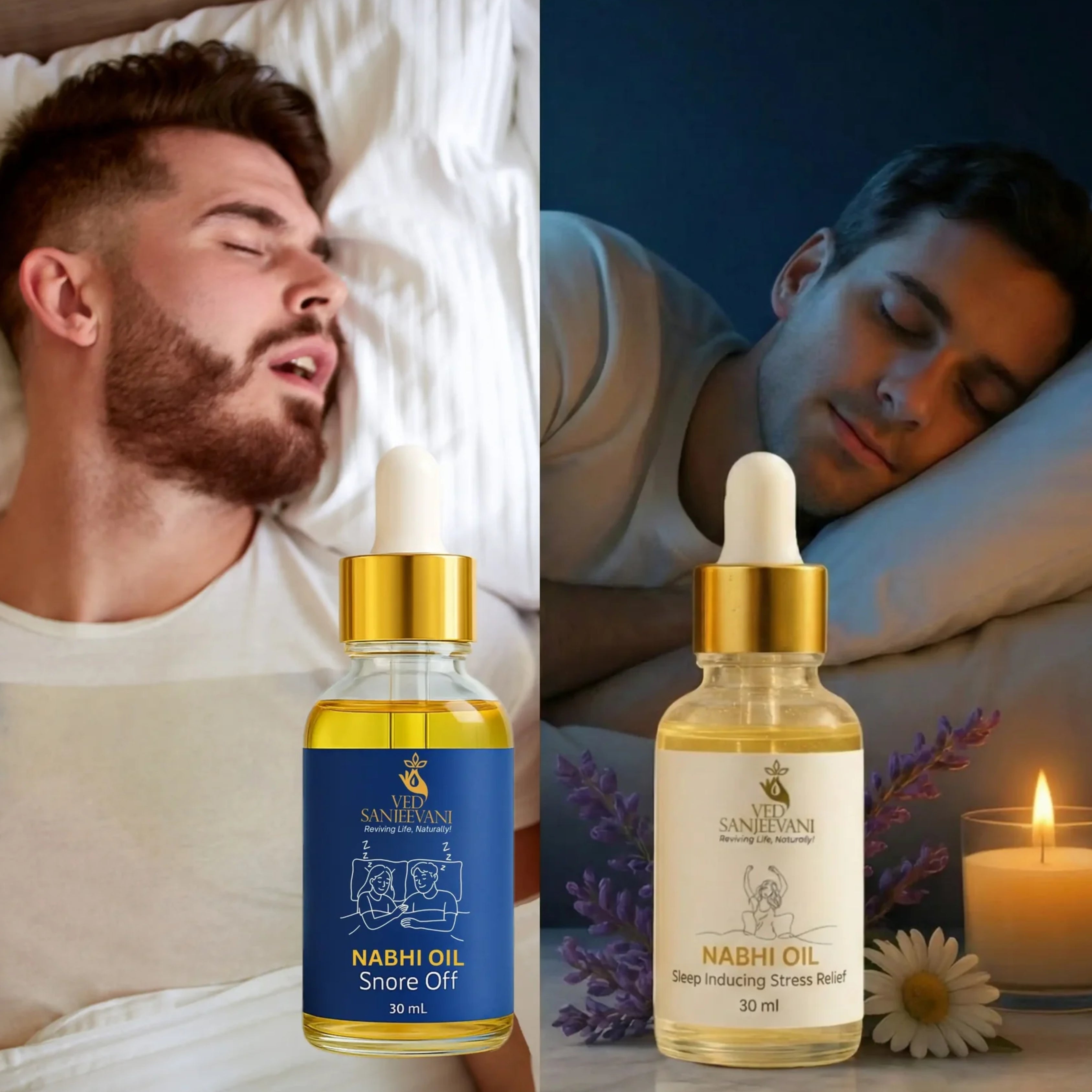 COMBO of Sleep Inducing & Snore Off – Ayurvedic Nabhi Oils for Restful ...
