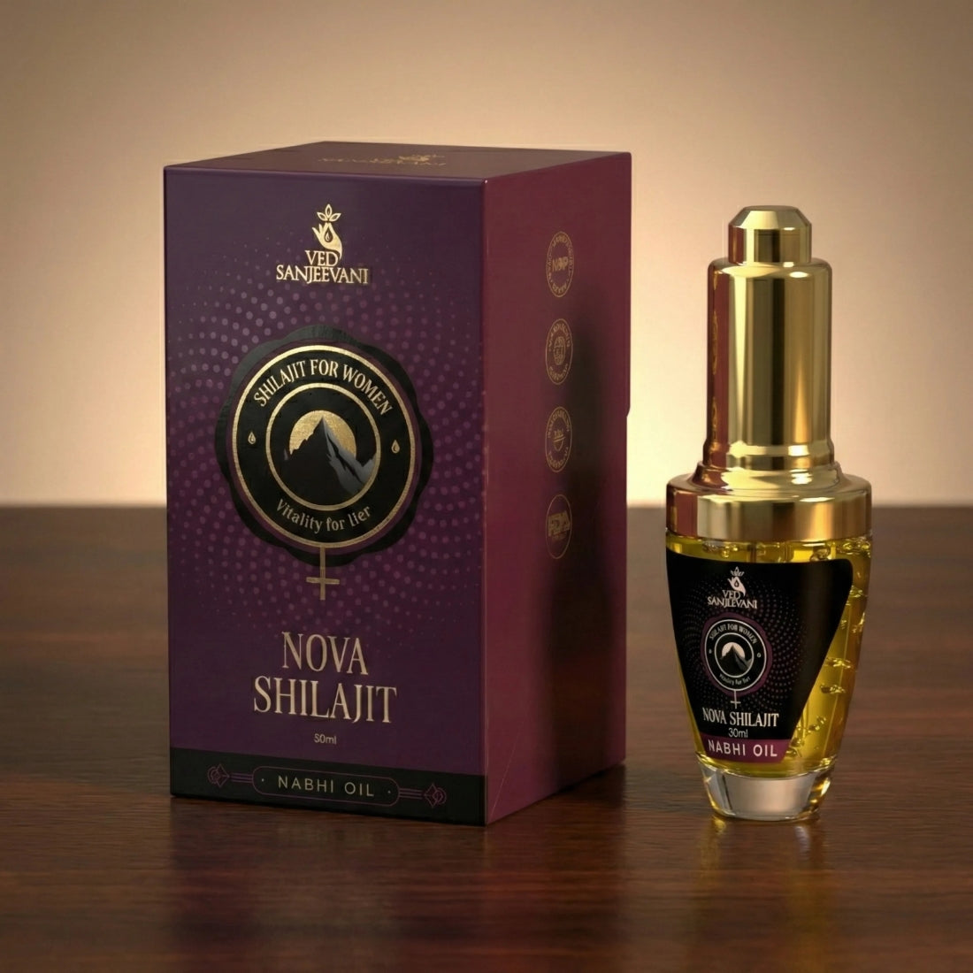 Nova Shilajit Nabhi Oil for Women - Ved Sanjeevani Ayurvedic Product