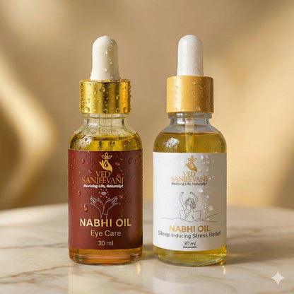 COMBO of Sleep Inducing &amp; Eye Care – Ayurvedic Nabhi Oils for Restful Sleep, Calm &amp; Visual Comfort - Ved Sanjeevani Ayurvedic Product
