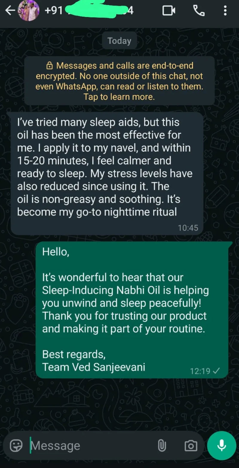 Sleep Inducing Stress Relief Nabhi Oil customer review