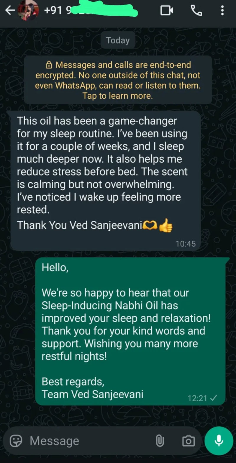 Sleep Inducing Stress Relief Nabhi Oil customer review
