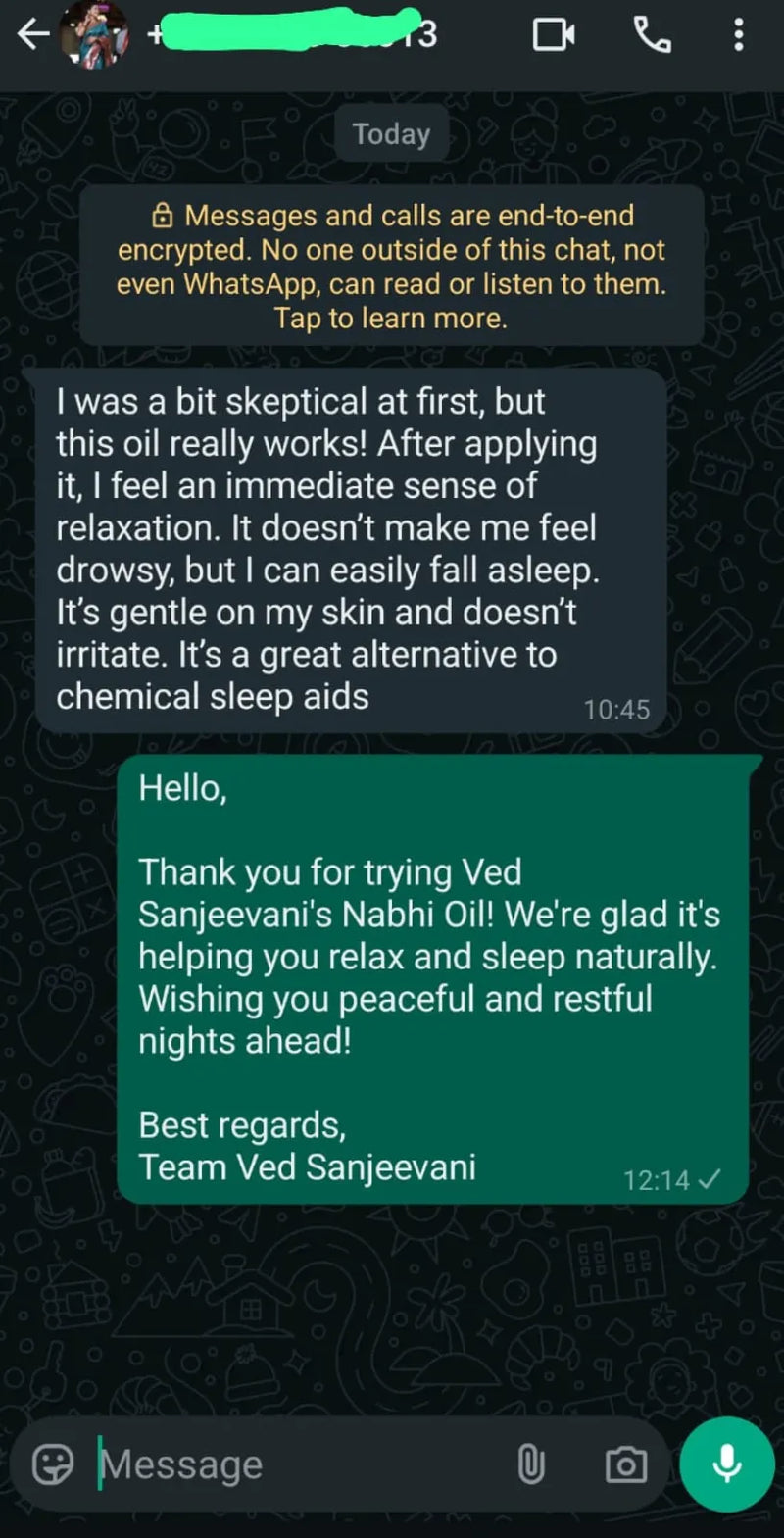 Sleep Inducing Stress Relief Nabhi Oil customer review