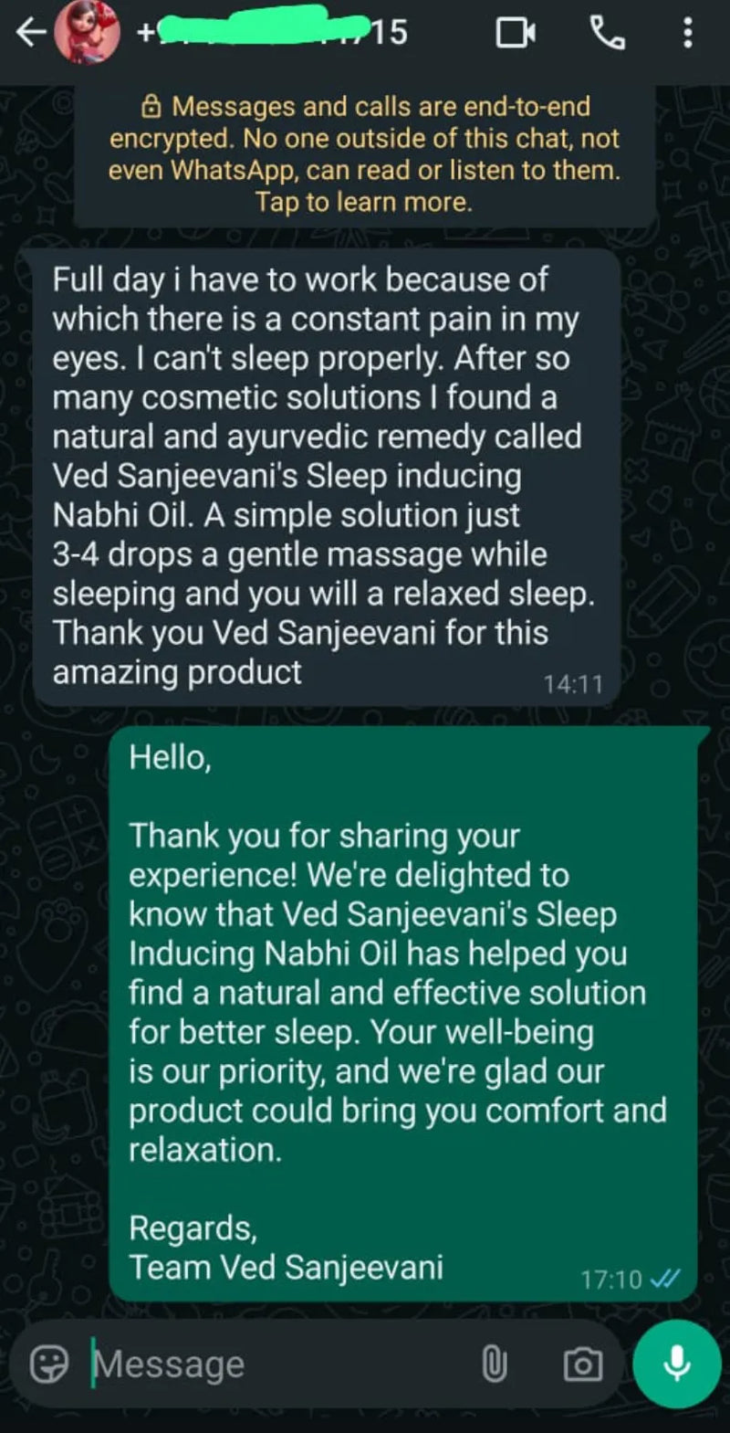 Sleep Inducing Stress Relief Nabhi Oil customer review