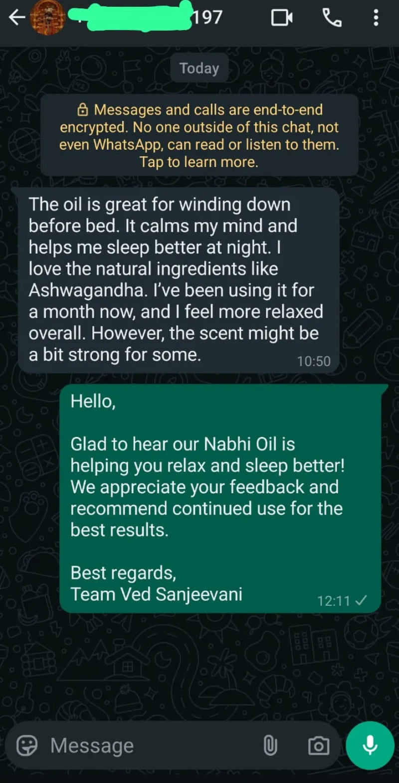 Sleep Inducing Stress Relief Nabhi Oil customer review